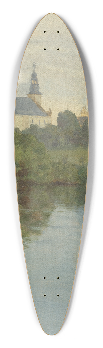 Jan Nowopack - Village Church 39.3 inch art pintail longboard deck