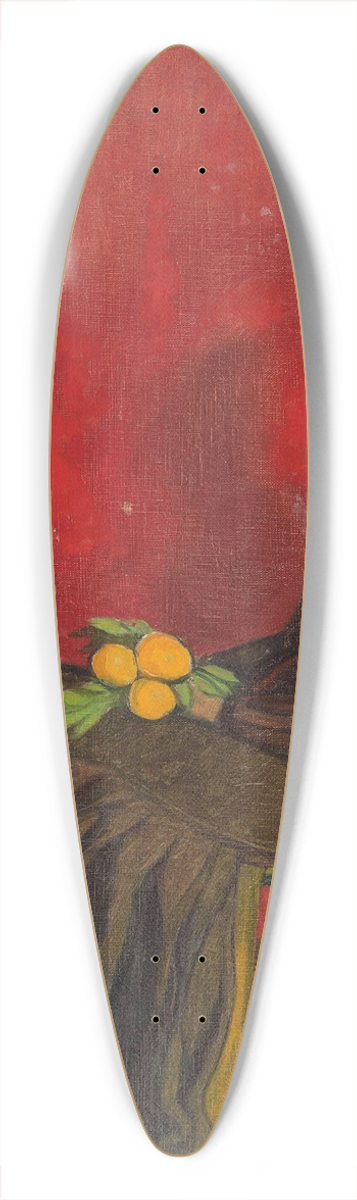 Jan Rembowski - Portrait of a woman with flowers 39.3 inch art pintail longboard deck
