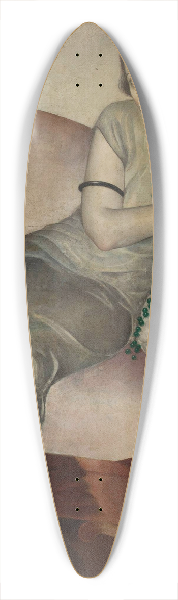 Jan Rudnicki - Portrait of a lady on a couch 39.3 inch art pintail longboard deck