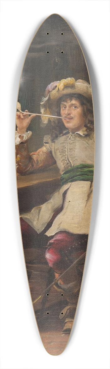 Jan Skramlk - Man with a Pipe 39.3 inch art pintail longboard deck