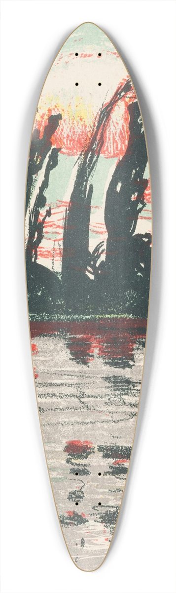 Jan Stanislawski - Poplars 39.3 inch art pintail longboard deck