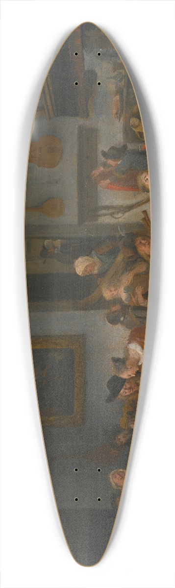 Jan Steen - A Tavern Interior With People Drinking And Music-Making 39.3 inch art pintail longboard deck