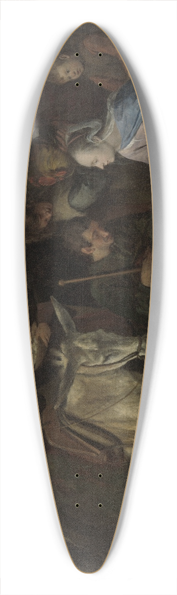 Jan Steen - The adoration of the shepherds 39.3 inch art pintail longboard deck