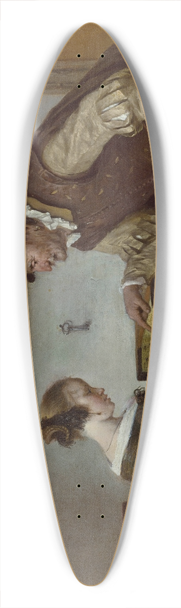 Jan Steen - The Harpsichord Lesson 39.3 inch art pintail longboard deck