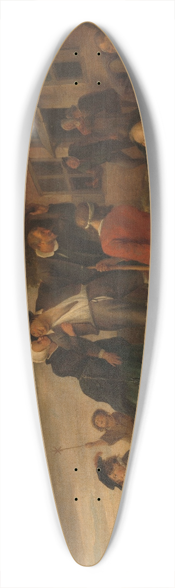 Jan Steen - The merry homecoming 39.3 inch art pintail longboard deck