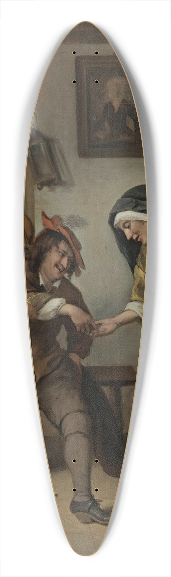 Jan Steen - The Procuress 39.3 inch art pintail longboard deck