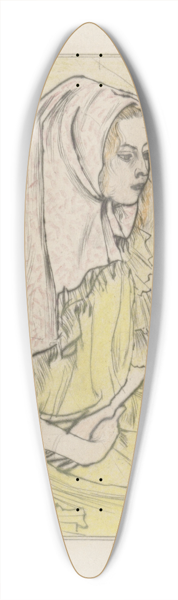 Jan Toorop - Charley Toorop met hoofddoek in een leunstoel 39.3 inch art pintail longboard deck