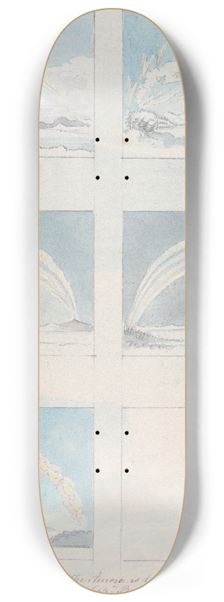 Charles Hamilton Smith - Forming of the Aurora as Delineated 8.25 inch art skate deck