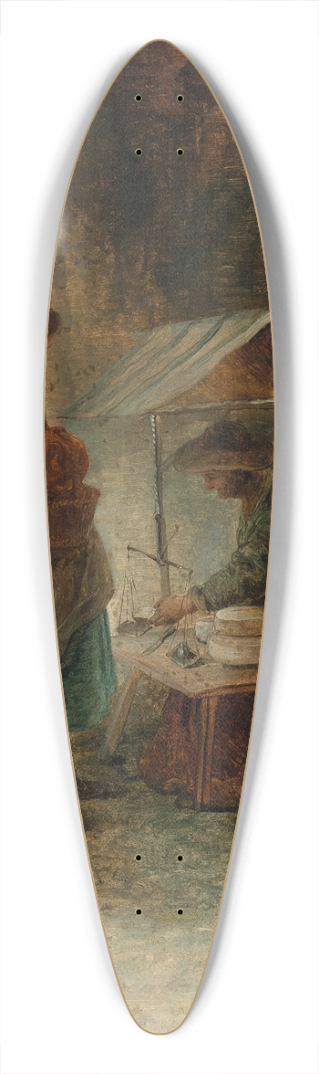 Januarius Zick - The Cheese Seller 39.3 inch art pintail longboard deck