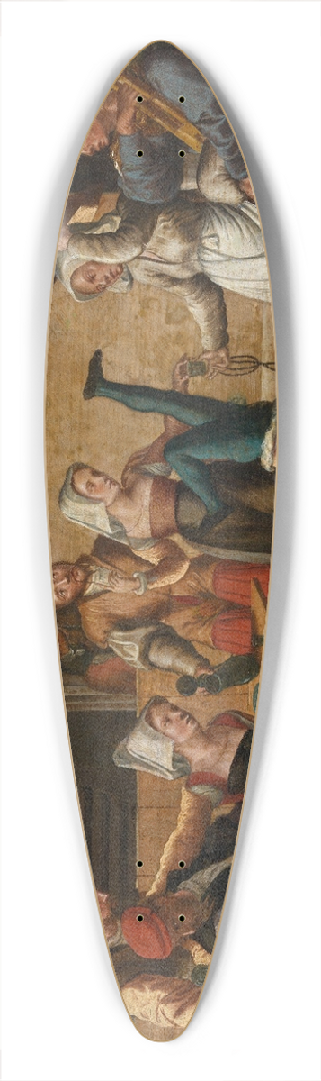 Jan van Amstel - Tavern Scene 39.3 inch art pintail longboard deck