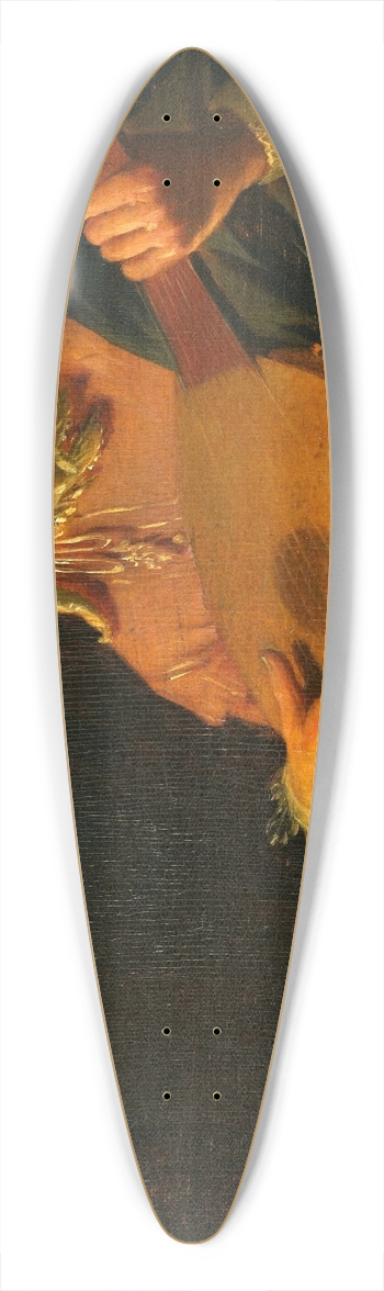Jan Van Bijlert - The Lute Player 39.3 inch art pintail longboard deck