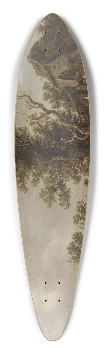 Jan van Goyen - Resting at a Tavern 39.3 inch art pintail longboard deck