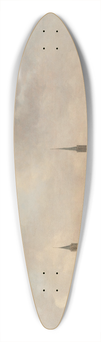 Jan van Goyen - View of Emmerich 39.3 inch art pintail longboard deck
