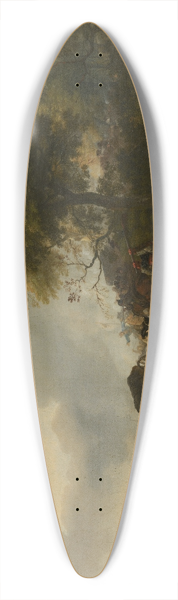 Jan van Huchtenburg - Ambushing a Convoy 39.3 inch art pintail longboard deck