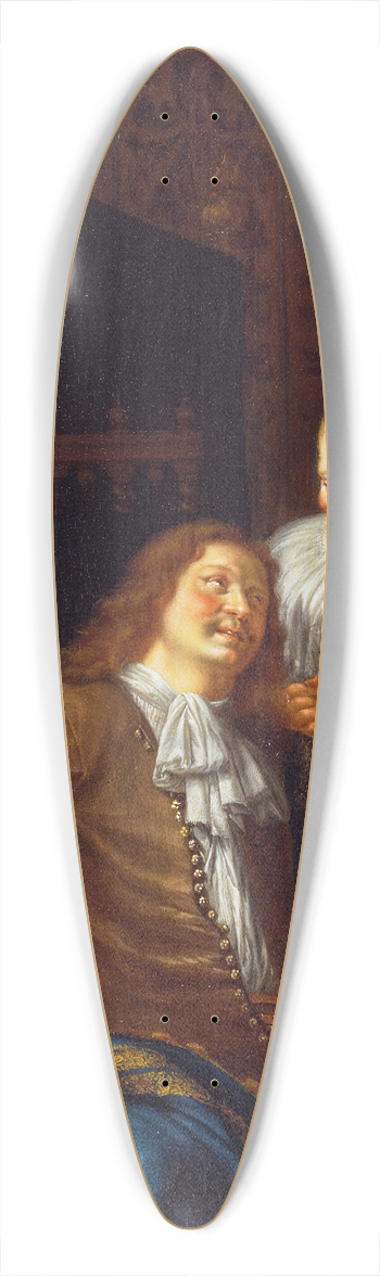 Jan Van Mieris - Lady and Cavalier 39.3 inch art pintail longboard deck