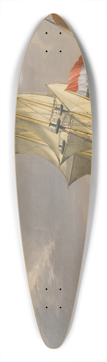 Jan Van Os - Shipping In A Storm Off The Coast 39.3 inch art pintail longboard deck