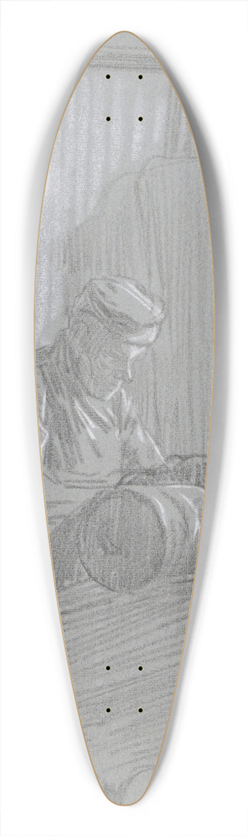 Jan Veth - Arbeider achter een weefgetouw 39.3 inch art pintail longboard deck