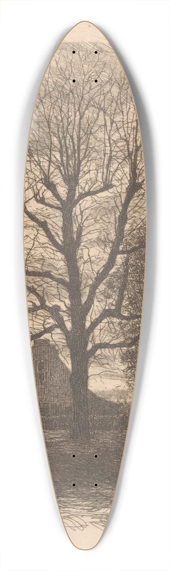 Jan Veth - Boerderij tussen hoge bomen, Ewijkshoeve 39.3 inch art pintail longboard deck