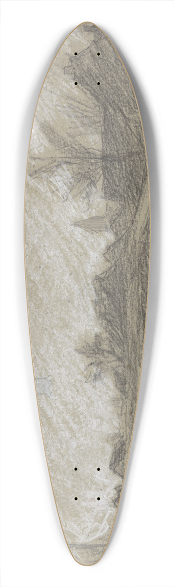 Jan Veth - Gezicht op een dorp 39.3 inch art pintail longboard deck