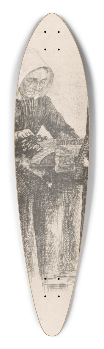 Jan Veth - Kantwerkster te s Gravemoer 39.3 inch art pintail longboard deck