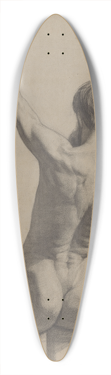 Jan Veth - Staand mannelijk naakt met opgeheven armen, op de rug gezien 39.3 inch art pintail longboard deck