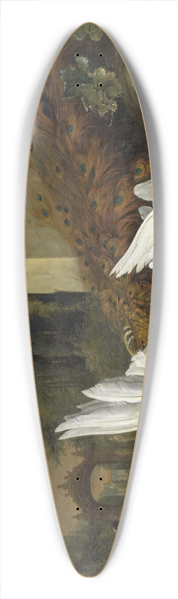 Jan Weenix - A Dog with a dead Goose and Peacock (A Study of Game and Fruit) 39.3 inch art pintail longboard deck