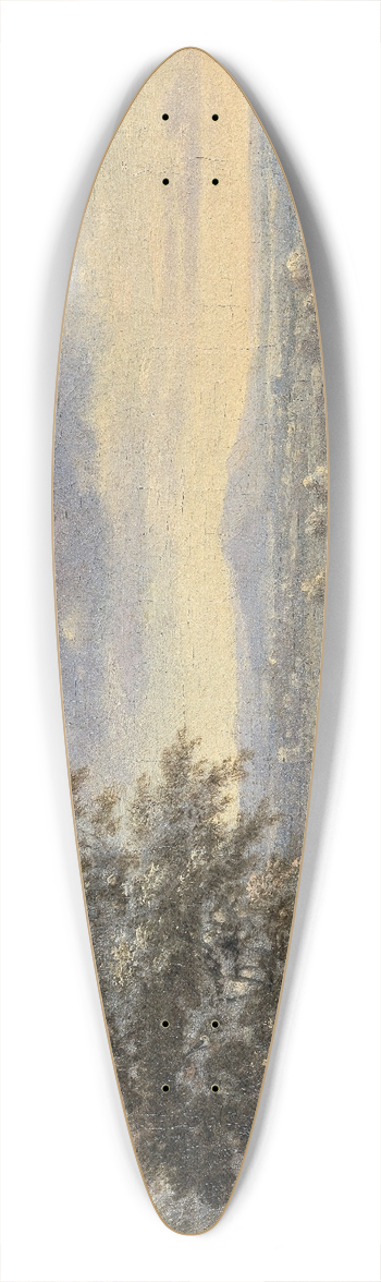 Jan Wijnants - Hilly Landscape with a Rider on a Country Road 39.3 inch art pintail longboard deck