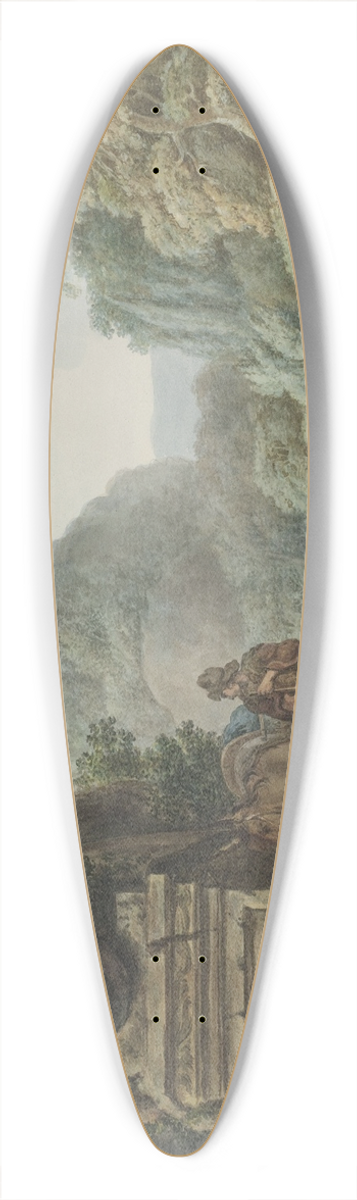Jan Willem Pieneman - Landschap met herders bij een waterplaats 39.3 inch art pintail longboard deck