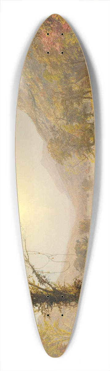 Jasper Francis Cropsey - Autumn on Greenwood Lake 39.3 inch art pintail longboard deck