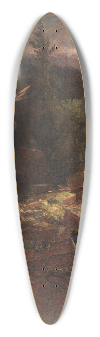 Jasper Francis Cropsey - The Clove  A Storm Scene in the Catskill Mountains 39.3 inch art pintail longboard deck