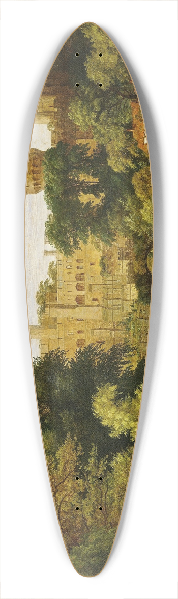Jasper Francis Cropsey - Warwick Castle,England 39.3 inch art pintail longboard deck