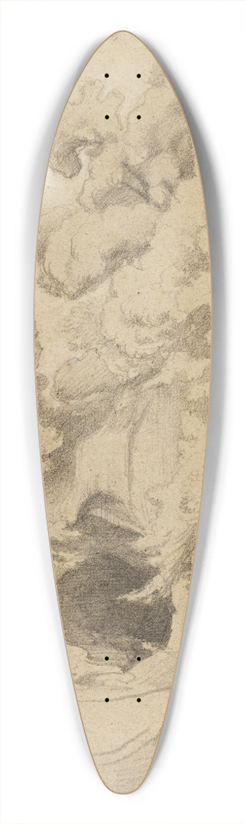 Jean-Achille Benouville - Paysage avec grotte 39.3 inch art pintail longboard deck