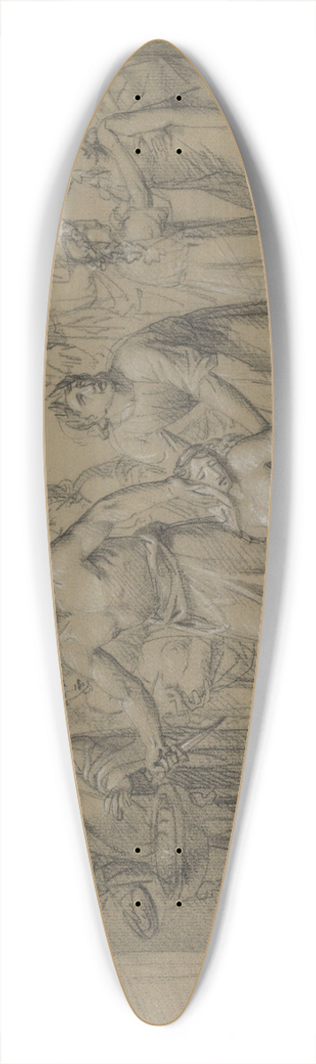 Jean Antoine Verschaeren - Jephthah Sacrifies His Daughter 39.3 inch art pintail longboard deck