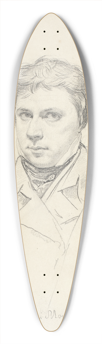 Jean Auguste Dominique Ingres - Self-Portrait 39.3 inch art pintail longboard deck
