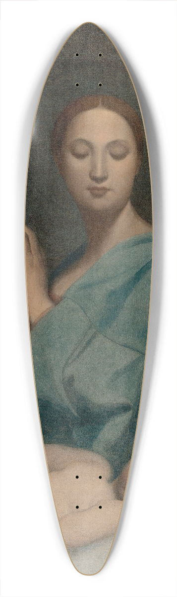 Jean Auguste Dominique Ingres - The Virgin With The Sleeping Infant Jesus 39.3 inch art pintail longboard deck