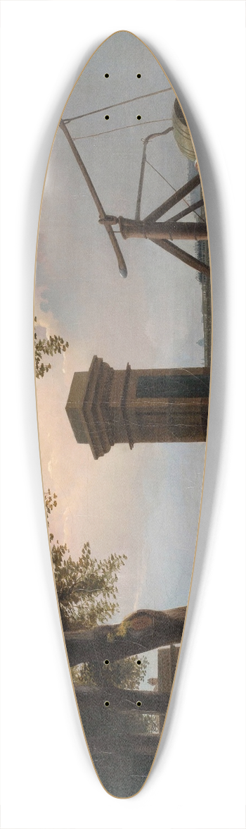 Jean-Baptiste Bizard - La Pompe Marchande Du Cours-La-Reine 39.3 inch art pintail longboard deck