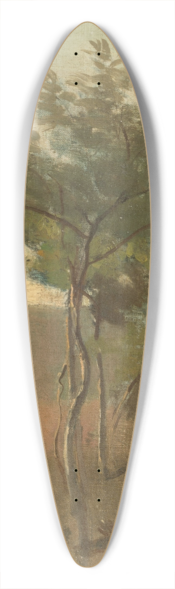 Jean-Baptiste-Camille Corot - Bouquet darbres, effet de crpuscule 39.3 inch art pintail longboard deck