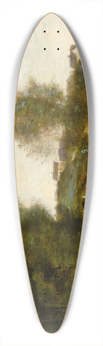 Jean-Baptiste-Camille Corot - Gouvieux, prs de Chantilly 39.3 inch art pintail longboard deck