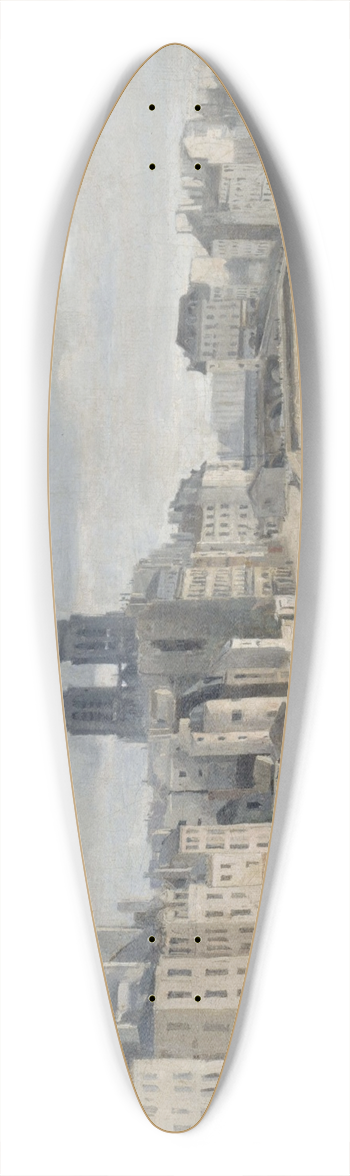 Jean-Baptiste-Camille Corot - Le Quai des Orfvres et le Pont Saint Michel 39.3 inch art pintail longboard deck