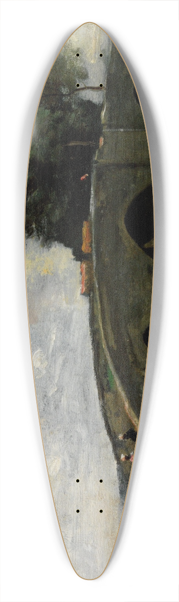 Jean-Baptiste-Camille Corot - Le vieux pont 39.3 inch art pintail longboard deck
