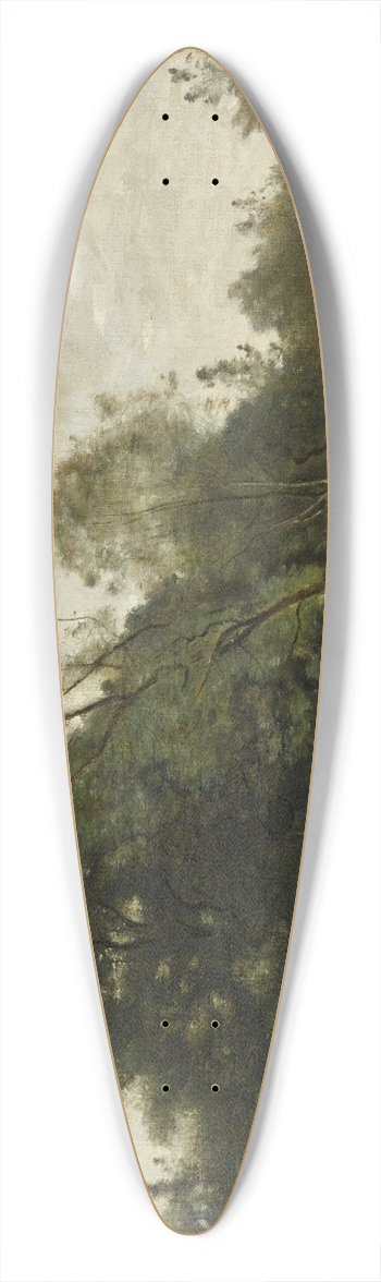 Jean-Baptiste-Camille Corot - Lisire de boisen Limousin 39.3 inch art pintail longboard deck