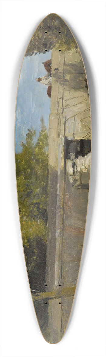 Jean-Baptiste-Camille Corot - Mantes- Deux Arches Du Pont Avec Un Cavalier 39.3 inch art pintail longboard deck