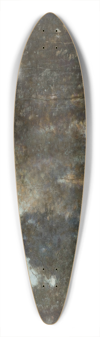 Jean-Baptiste-Camille Corot - Pcheur amarr sur la rive verte 39.3 inch art pintail longboard deck