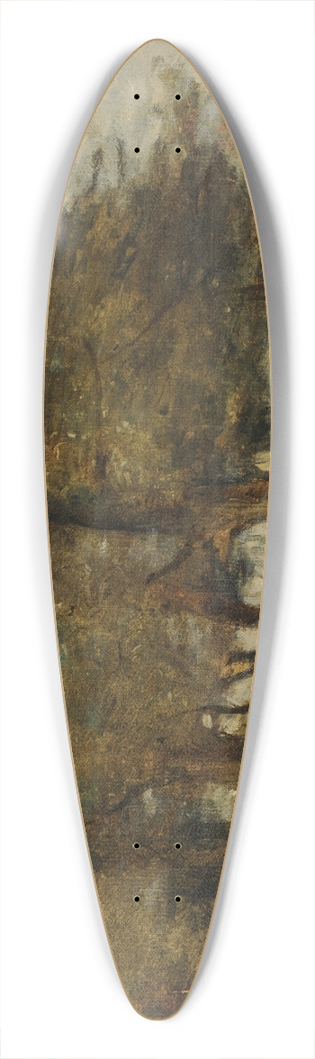 Jean-Baptiste-Camille Corot - Sous-bois 39.3 inch art pintail longboard deck
