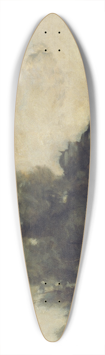 Jean-Baptiste-Camille Corot - Souvenir dAriccia 39.3 inch art pintail longboard deck