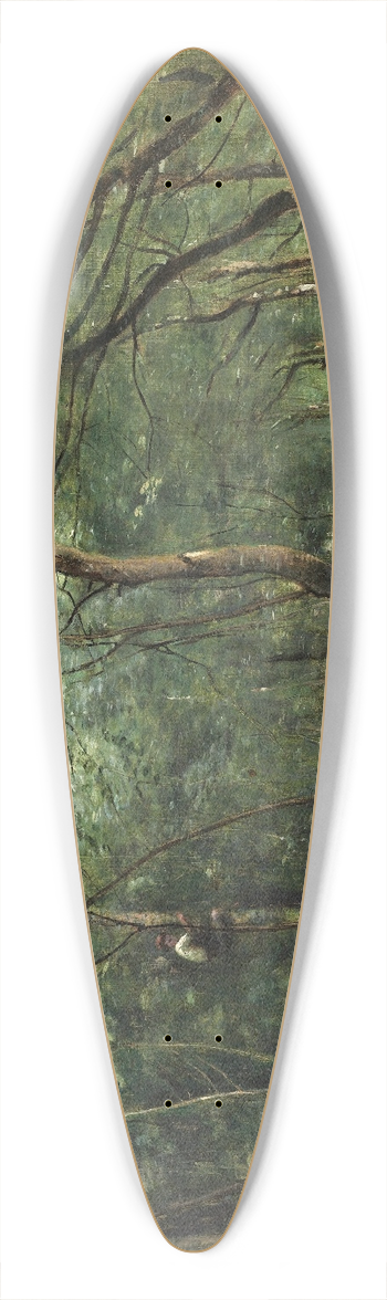 Jean-Baptiste-Camille Corot - The Eel Gatherers 39.3 inch art pintail longboard deck