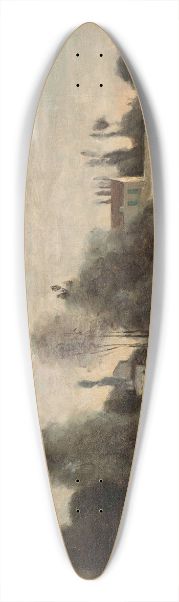 Jean-Baptiste-Camille Corot - Ville dAvray, vachre  ltang 39.3 inch art pintail longboard deck
