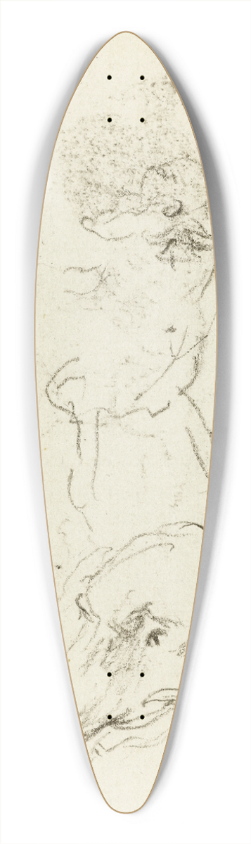 Jean-Baptiste Carpeaux - Etude de chien et de tte de chien 39.3 inch art pintail longboard deck