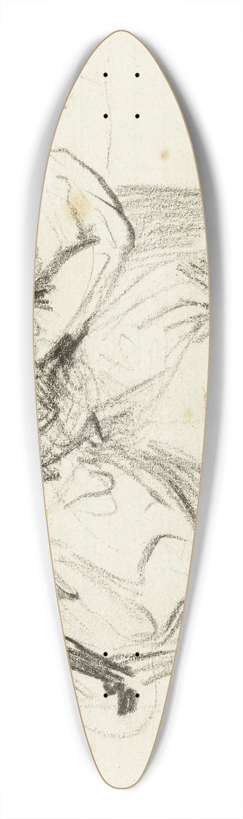 Jean-Baptiste Carpeaux - Etude de femme assise, lavant du corps allong sur une table, la tte dans les bras 39.3 inch art pintail longboard deck