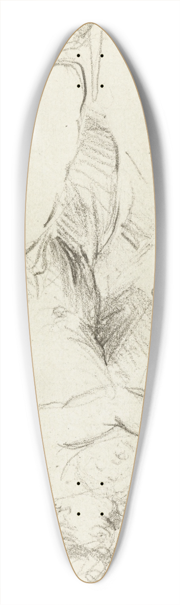 Jean-Baptiste Carpeaux - Etude de femme nue allonge avec un bb 39.3 inch art pintail longboard deck